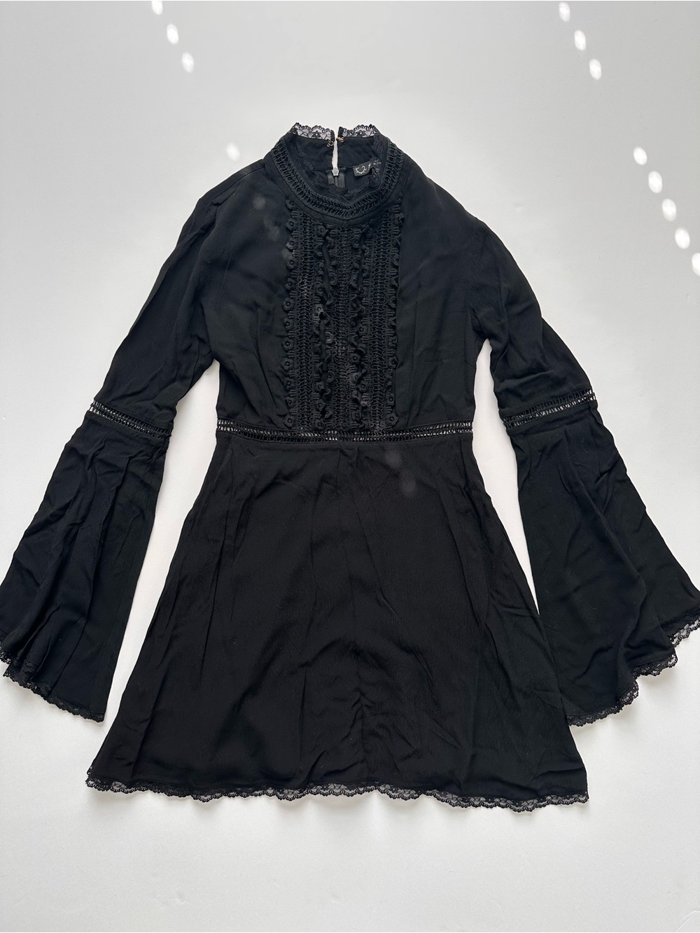 For Love & Lemons Black Lace Detail Dress
